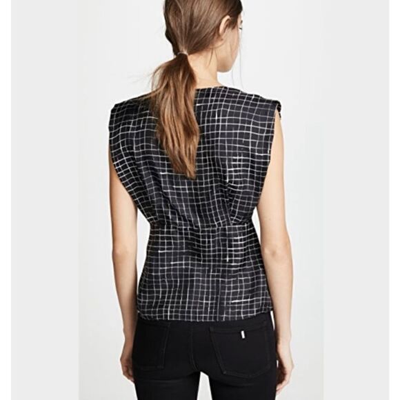 New. Theory black silk top. - Picture 3 of 15